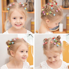 Choicbaby mini flower clip closeup shows resin texture and vibrant color.