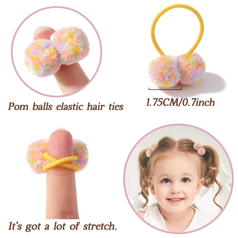 choicbaby packaged 40pcs hair ties in rainbow colors great for coordinated outfits
