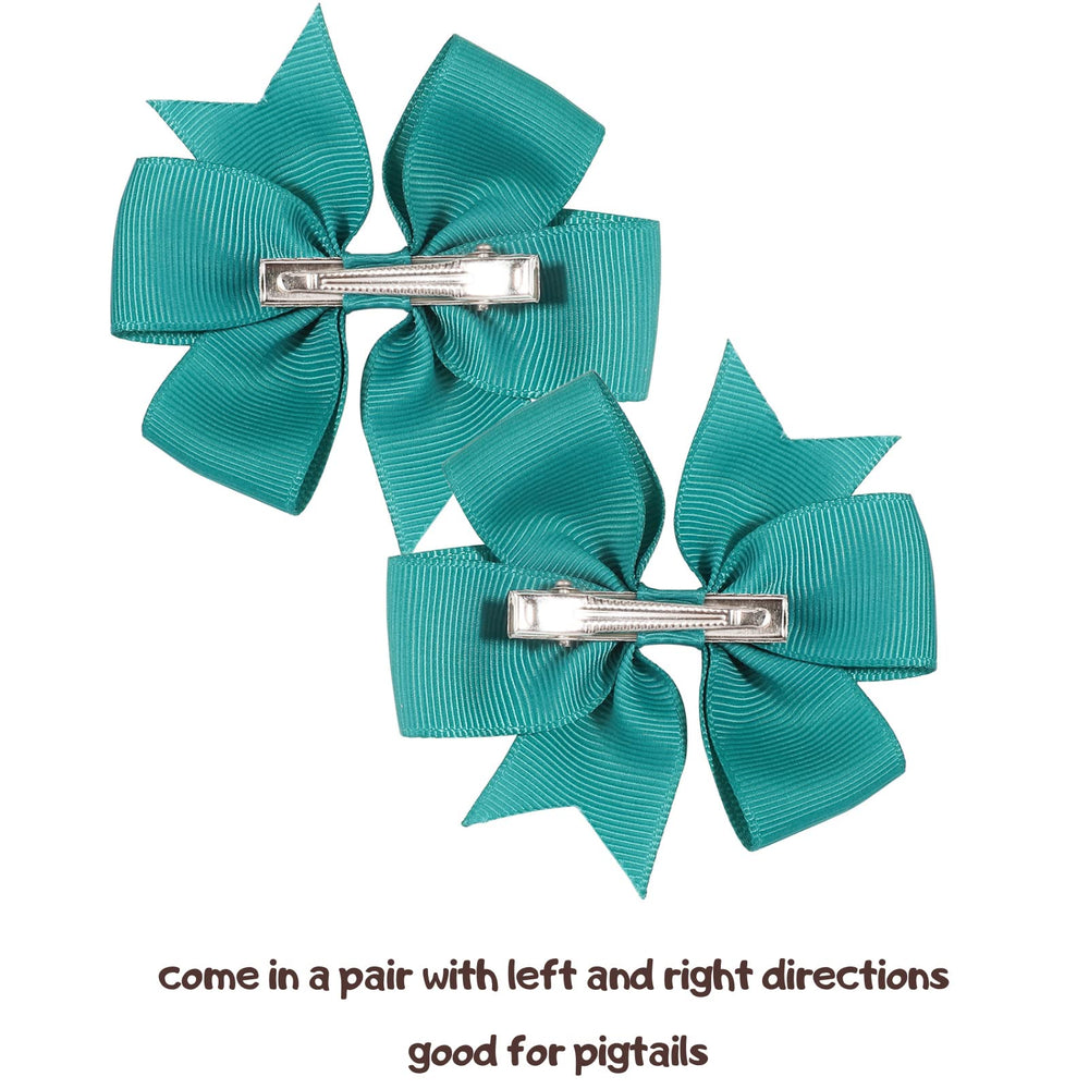 Choicbaby pinwheel bow with toothed clip provides secure grip on various hair types.