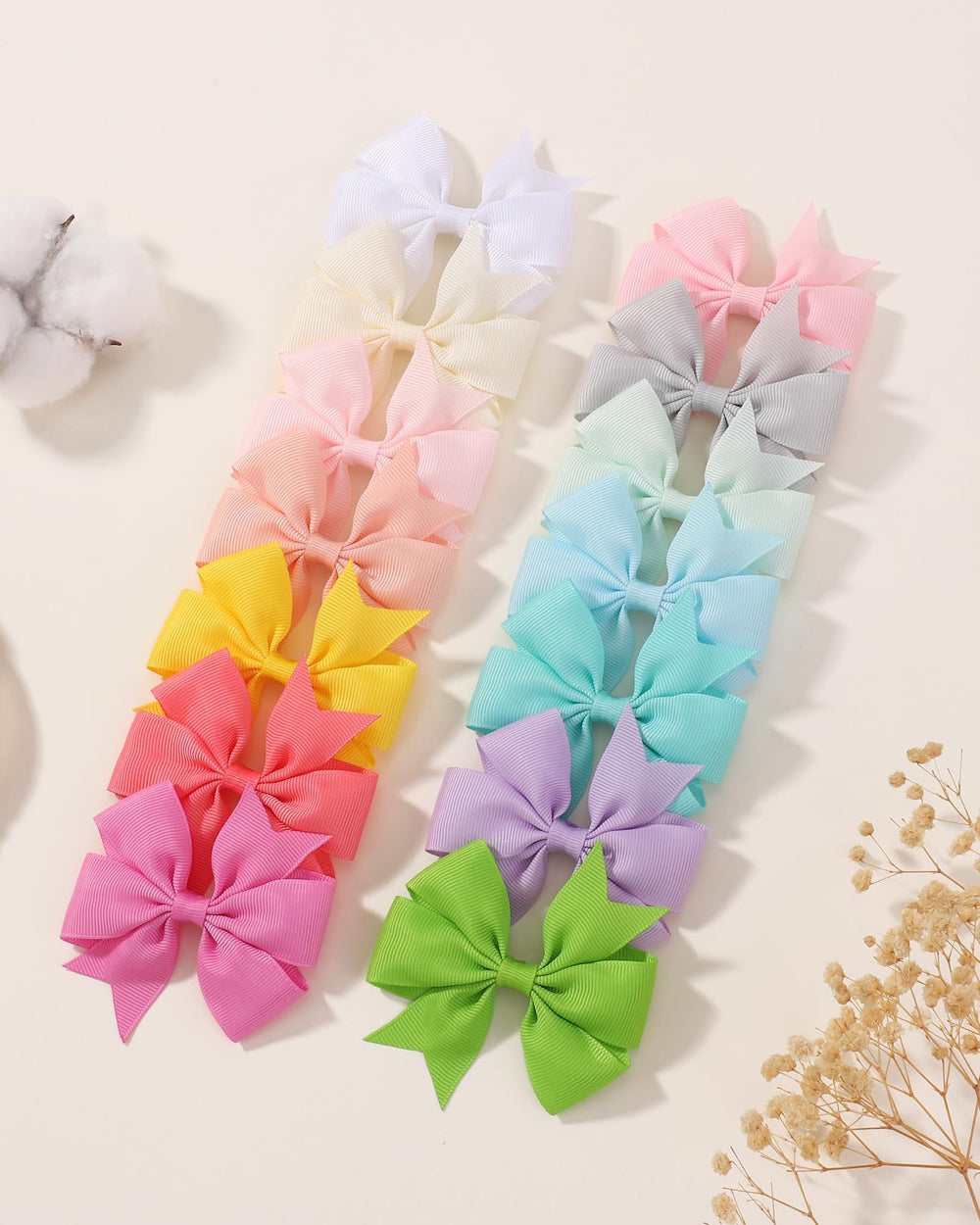 Choicbaby clip-on bows stay in place without tugging on delicate hair.