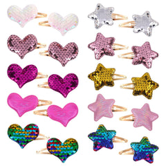 Choicbaby sequins hair pins star add playful sparkle to daily outfits.