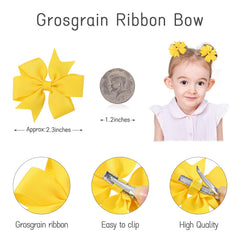 Choicbaby hair bows with sturdy alligator clips grip hair securely for active toddlers.