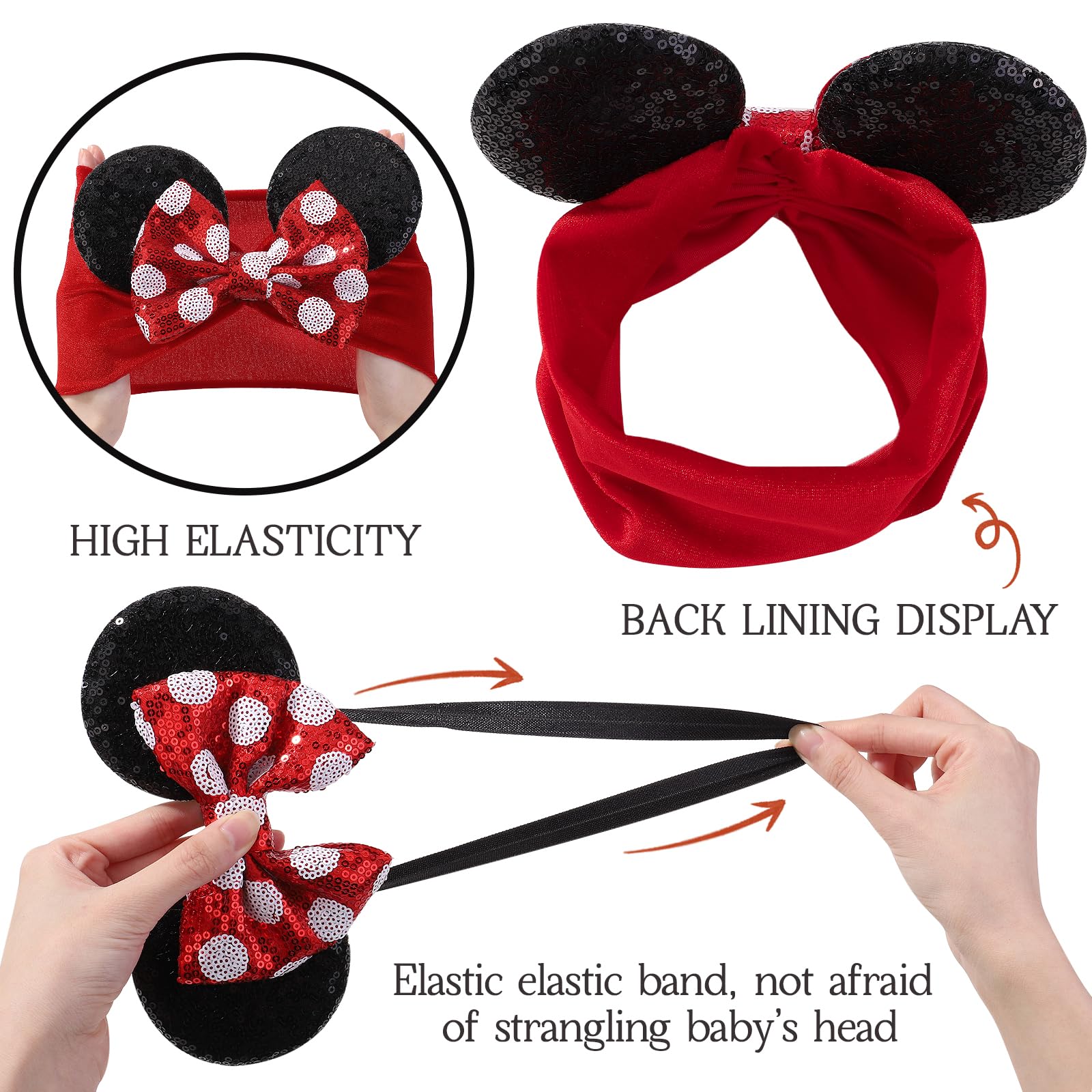 choicbaby two-pack headbands colorful set for coordinating outfits