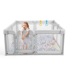 Cholena baby playpen exterior view shows spacious 59x79 inches for safe exploration
