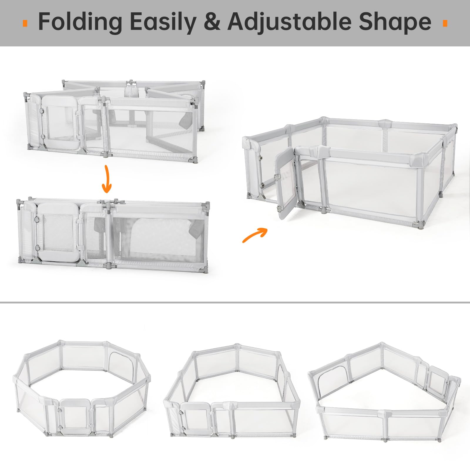 Cholena baby playpen external security gate enables easy parent access
