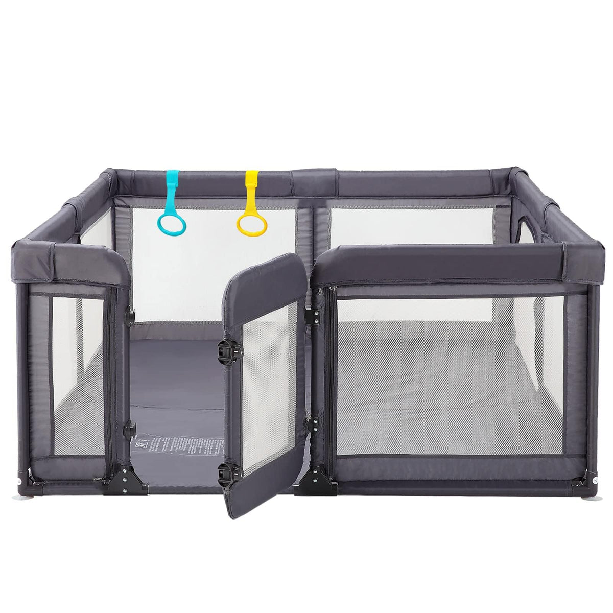 Cholena baby playpen with two doors and swing door for easy parent access