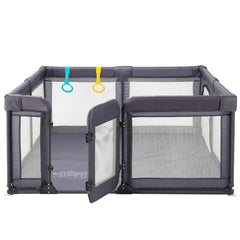 Cholena baby playpen with two doors and swing door for easy parent access