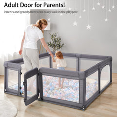 Cholena playpen 360-degree vision through breathable mesh for safe viewing