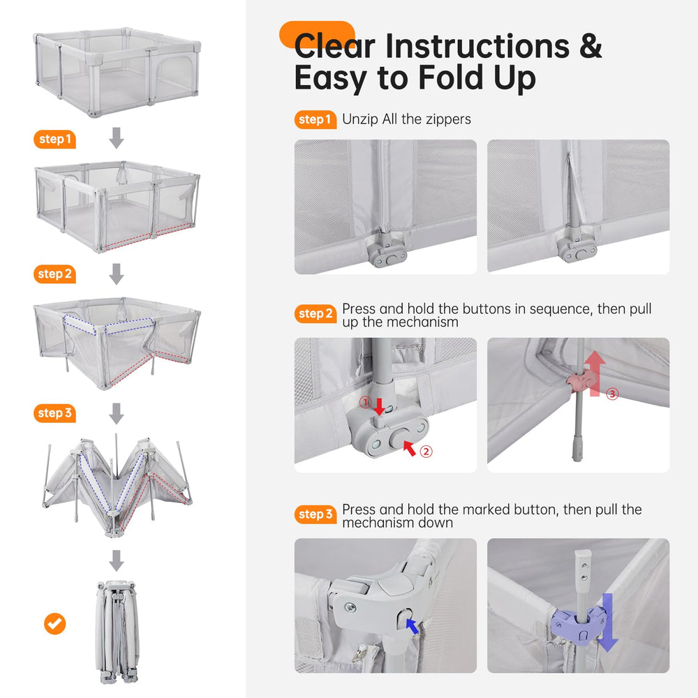 Cholena playpen-360-vision-mesh: breathable mesh for visibility and air flow.