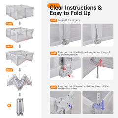 Cholena playpen-360-vision-mesh: breathable mesh for visibility and air flow.