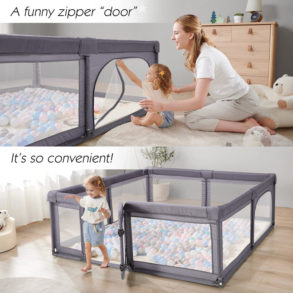 Cholena playpen highlights padded top rails for cushioned play