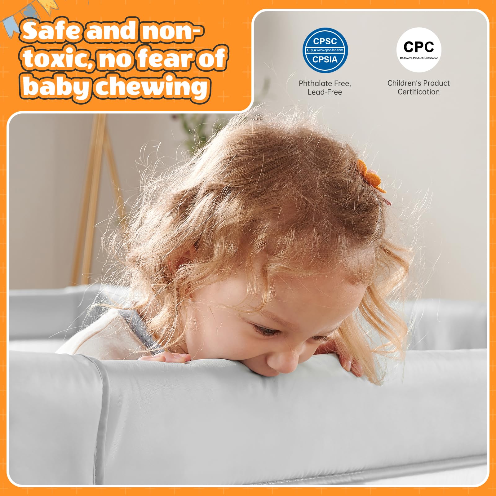 Cholena playpen sturdy base suction cups prevent tipping during play