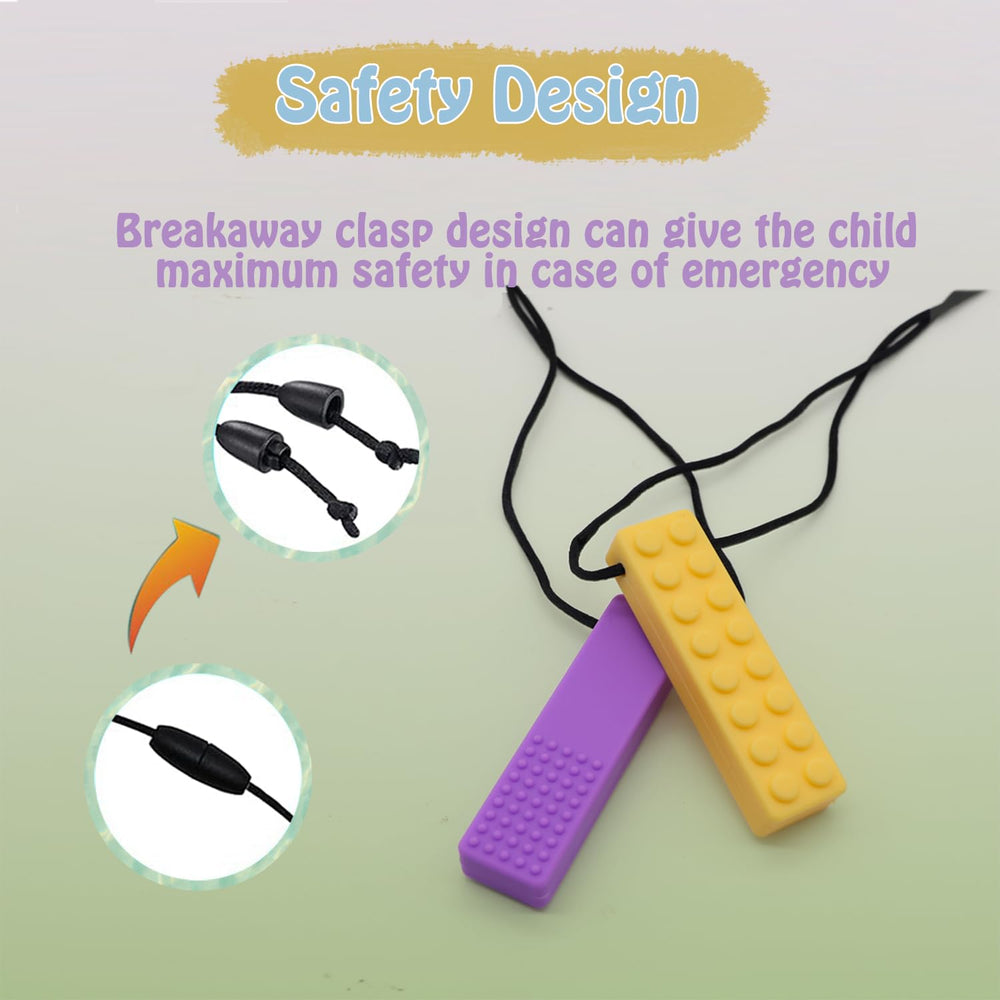 Choneer chew necklace BPA-free silicone material label for safety