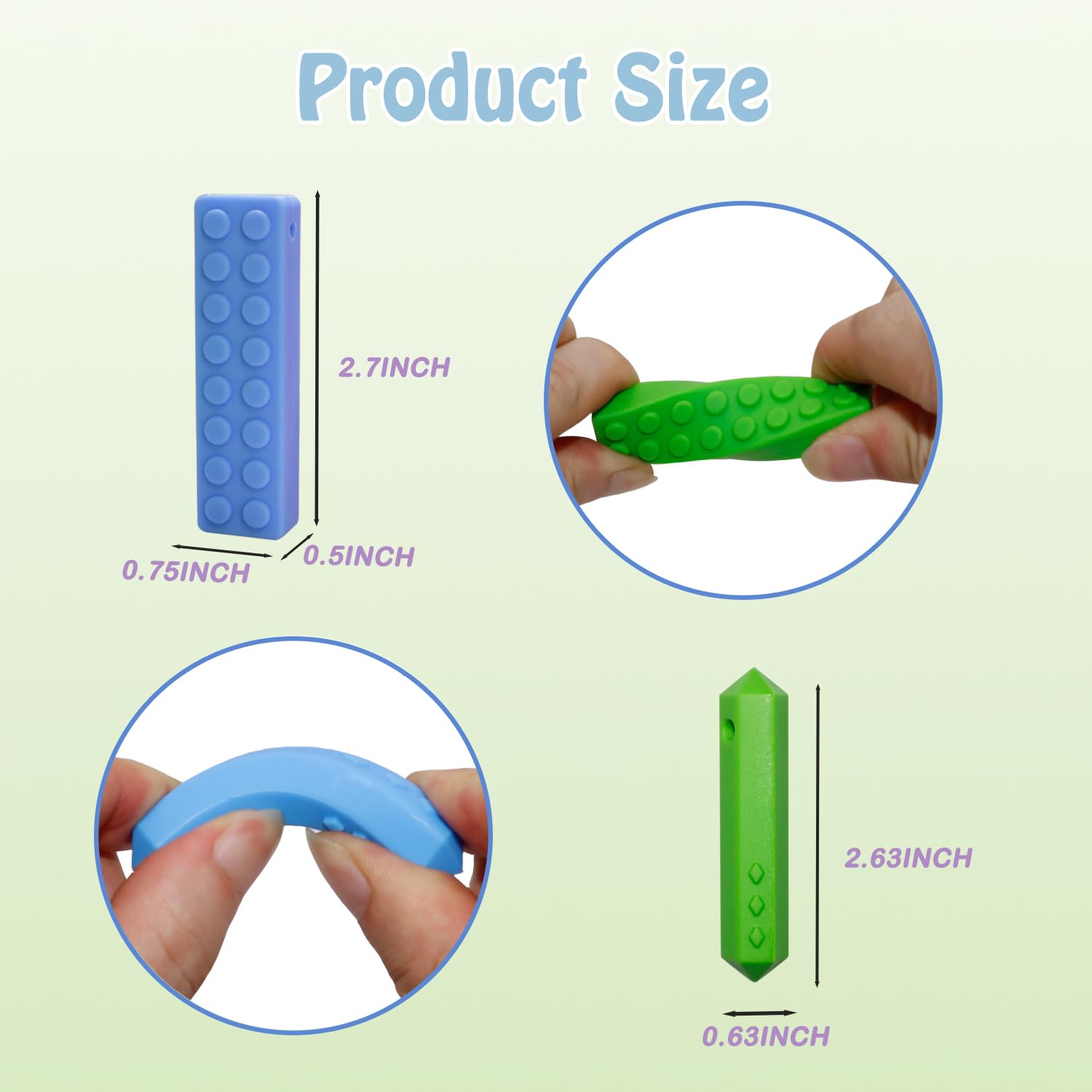 Choneer chew necklaces with polka-dot textures for oral stimulation