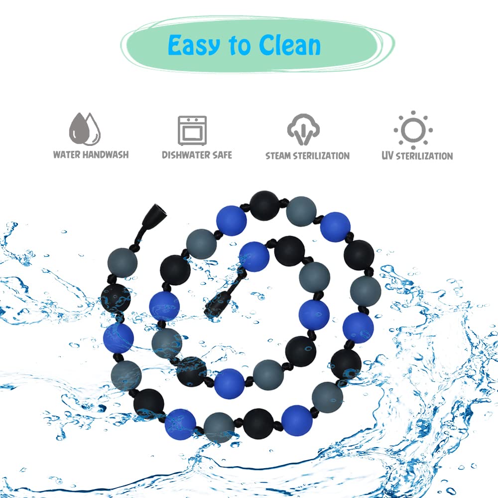 Choneer sensory chew necklace dishwasher-safe design makes cleaning quick and easy.
