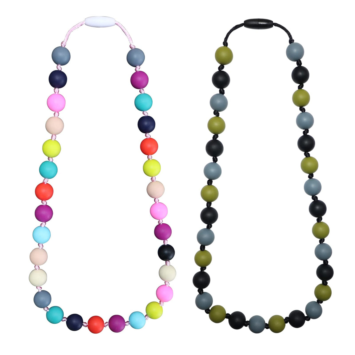 Choneer silicone chew necklaces multicolor packaging for sensory kids