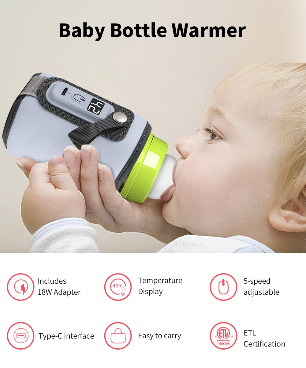 Chonomai bottle warmer LED display clearly shows temperature for precise feeding