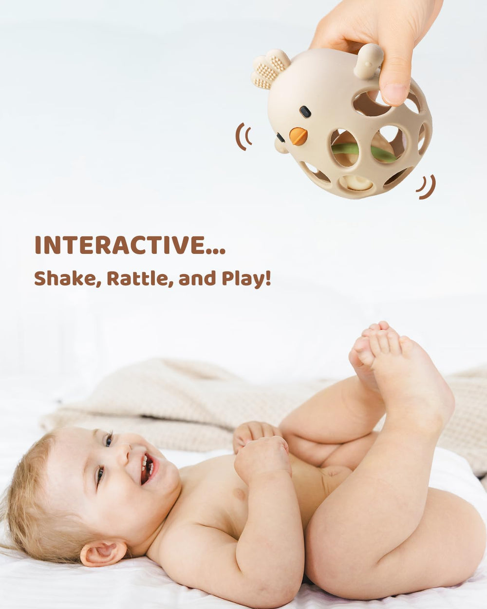 ChooKaChoo textured bumps soothe gums while baby chews and explores textures.