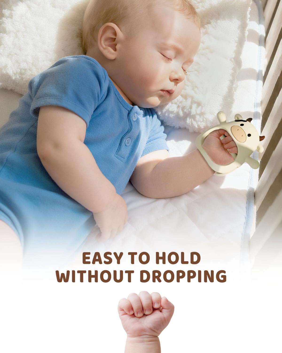 ChooKaChoo food-grade silicone teether, BPA-free and safe to chew.