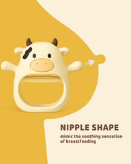 ChooKaChoo teether surface with textured bumps easing tender gums.