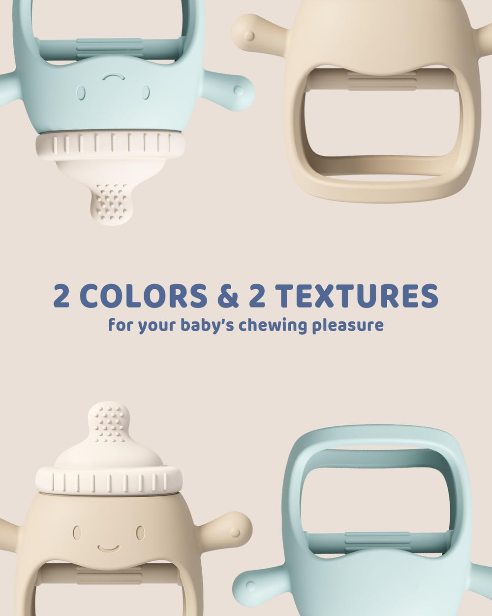 ChooKaChoo silicone teether in bright colors offers portable gum relief