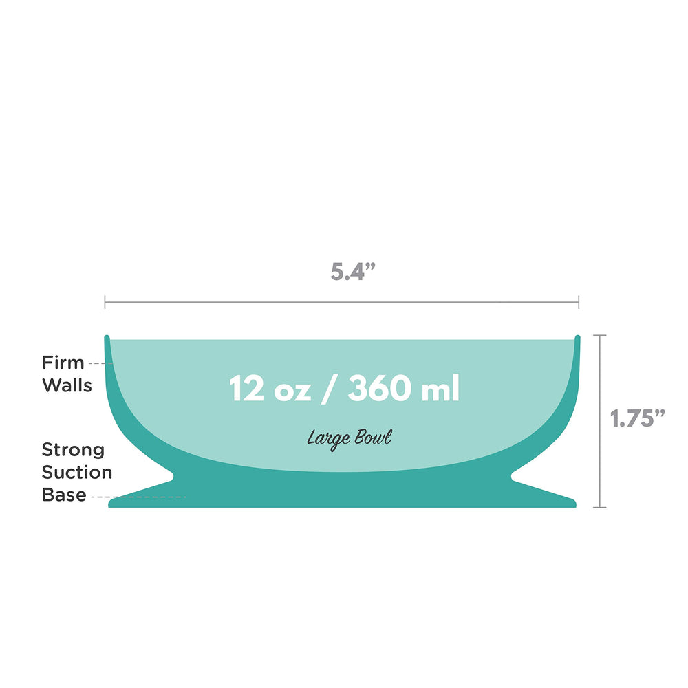 ChooMee Baby Suction Bowl Aqua in use reduces mess