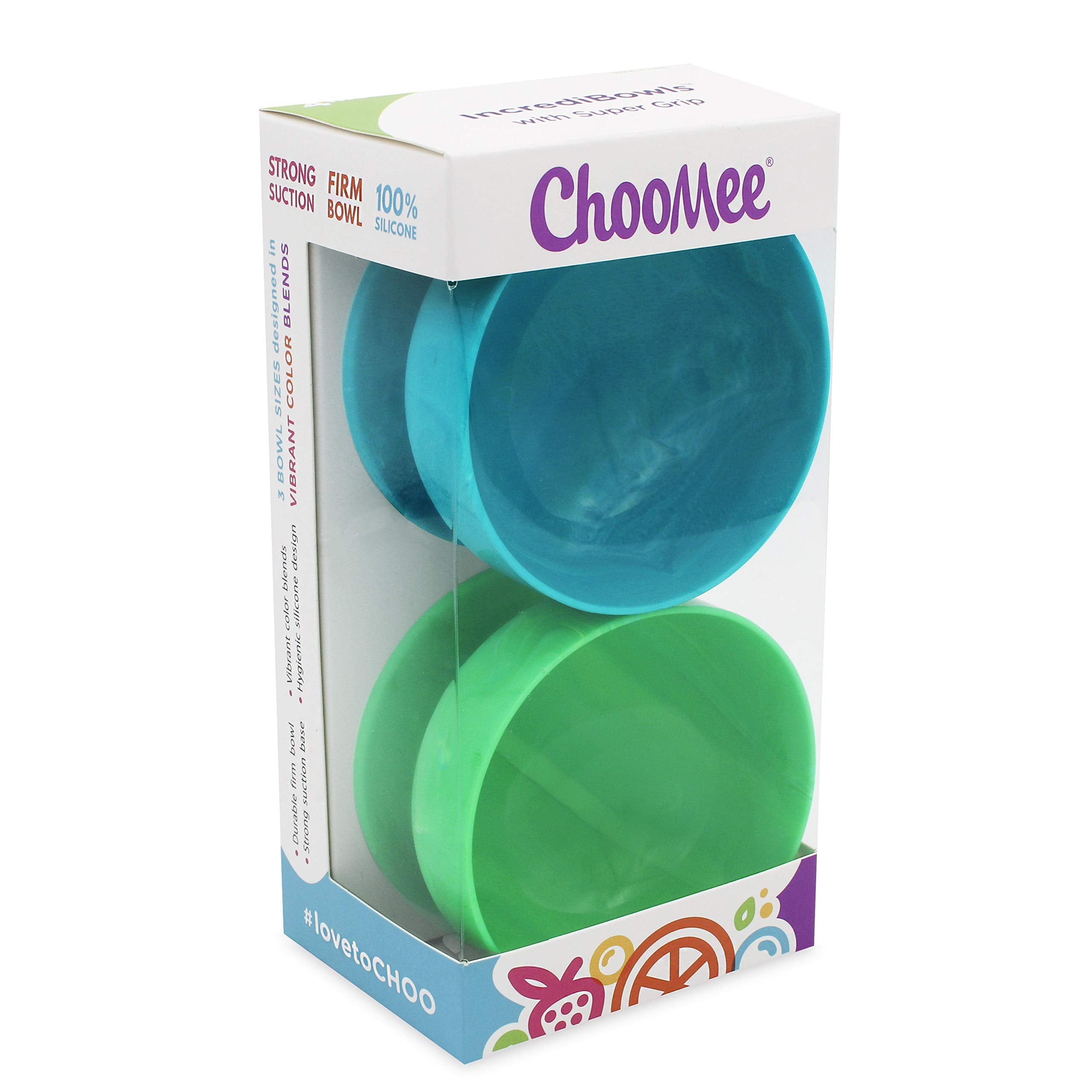 ChooMee brand logo beside bowls conveys a modern parent friendly mealtime solution.