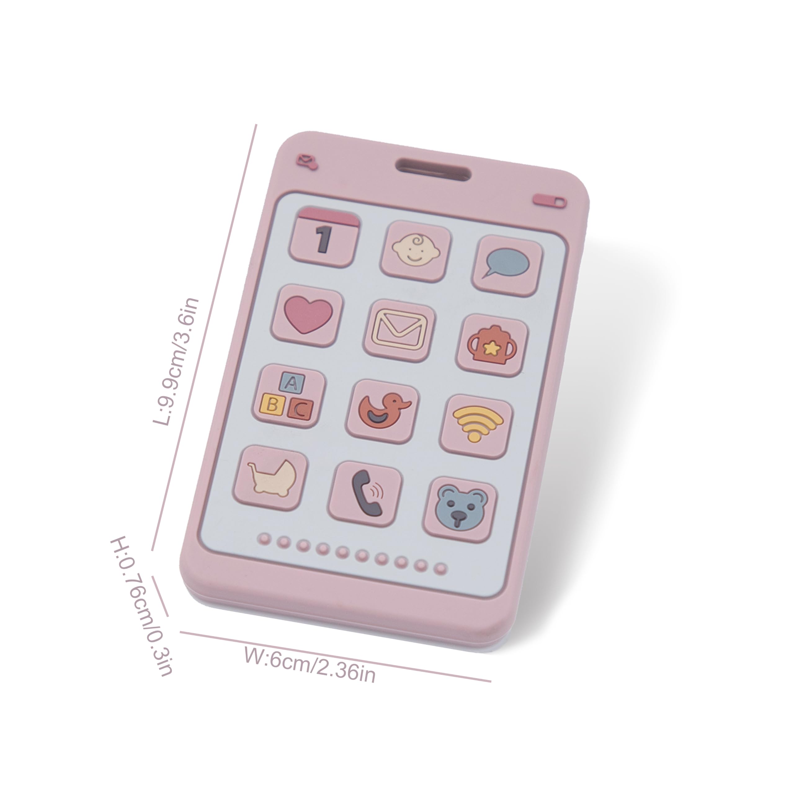 ChoserStar baby holding teether pink, easy grasp supports early motor skills and hand-eye coordination