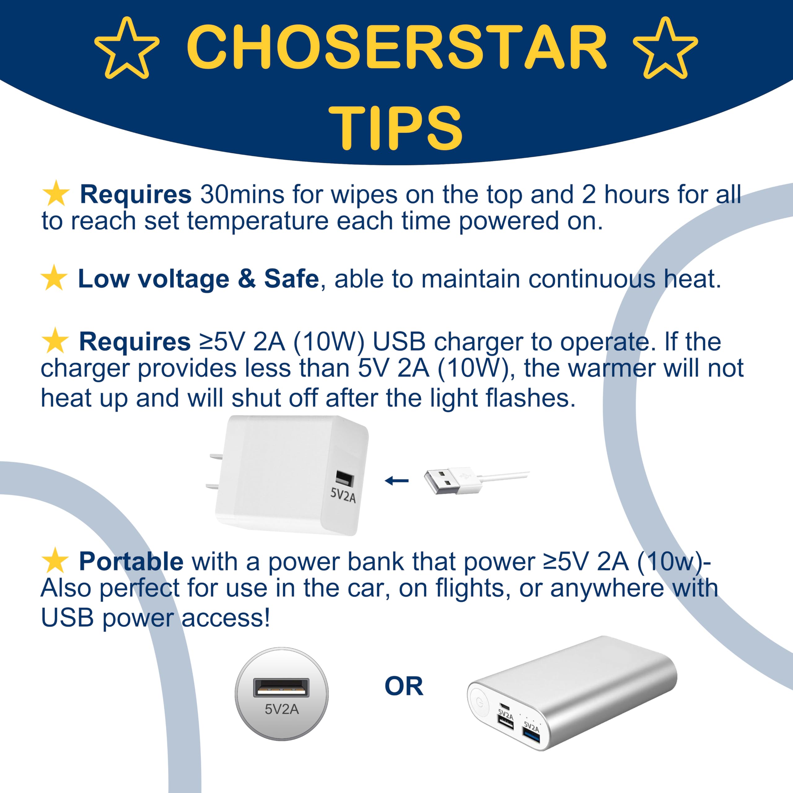 ChoserStar baby wipe warmer lid-open image demonstrates easy one-handed access during busy diaper changes.