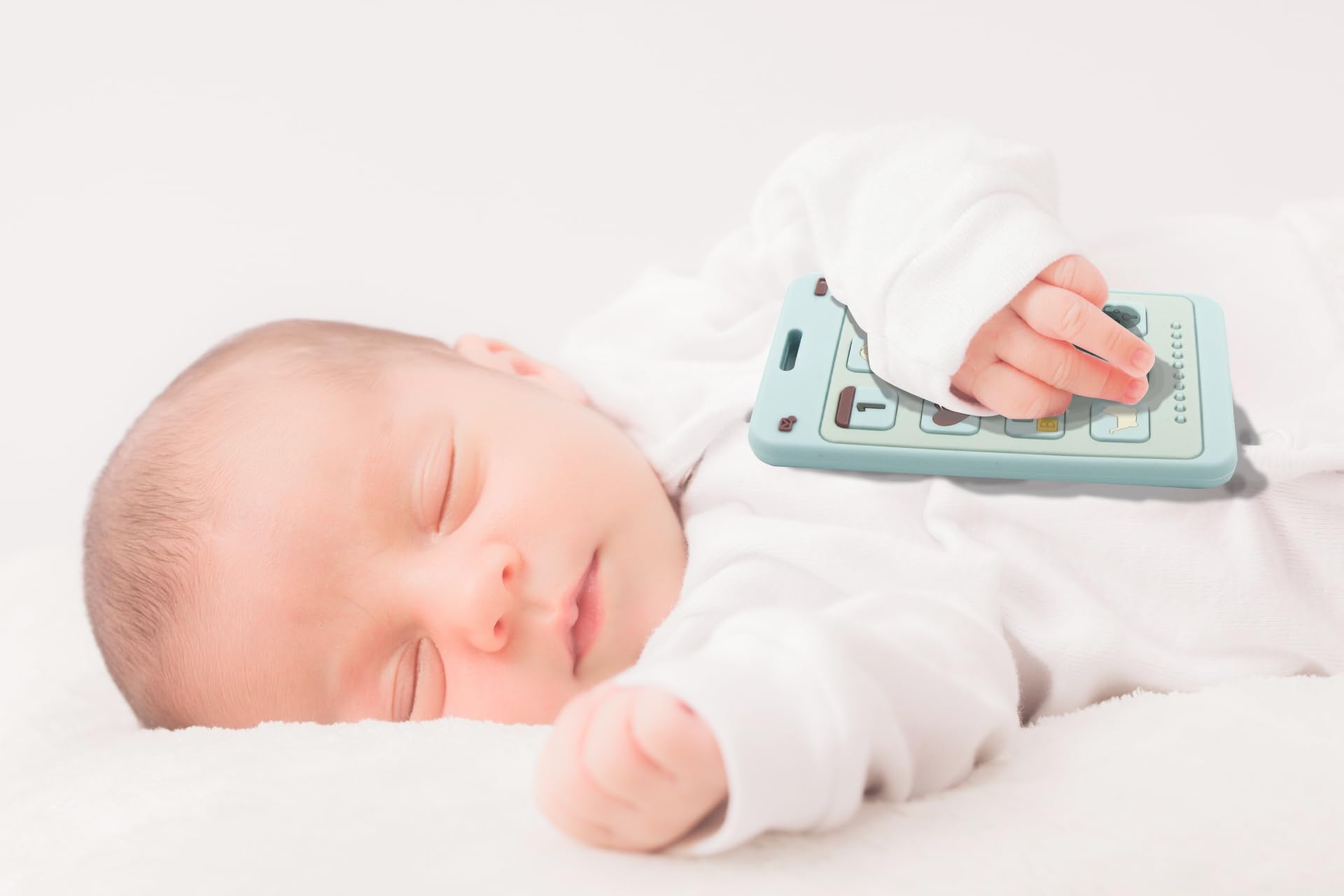 ChoserStar blue teether in packaging showing brand-ready baby gift option.