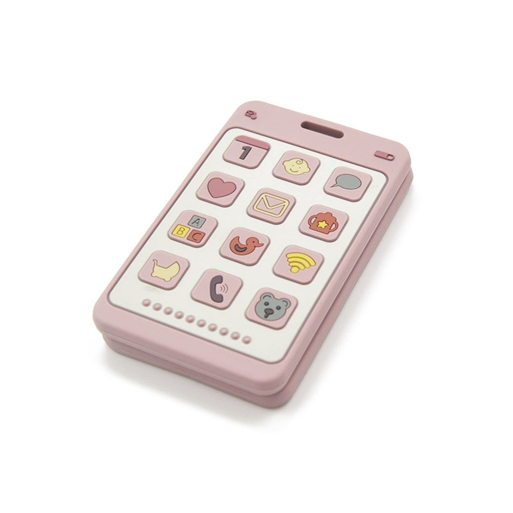 ChoserStar soft silicone phone teether pink, soothing gums during teething and visual play