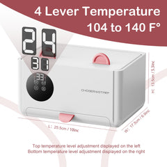 ChoserStar wipe warmer features face-mask heating chamber for skincare items.