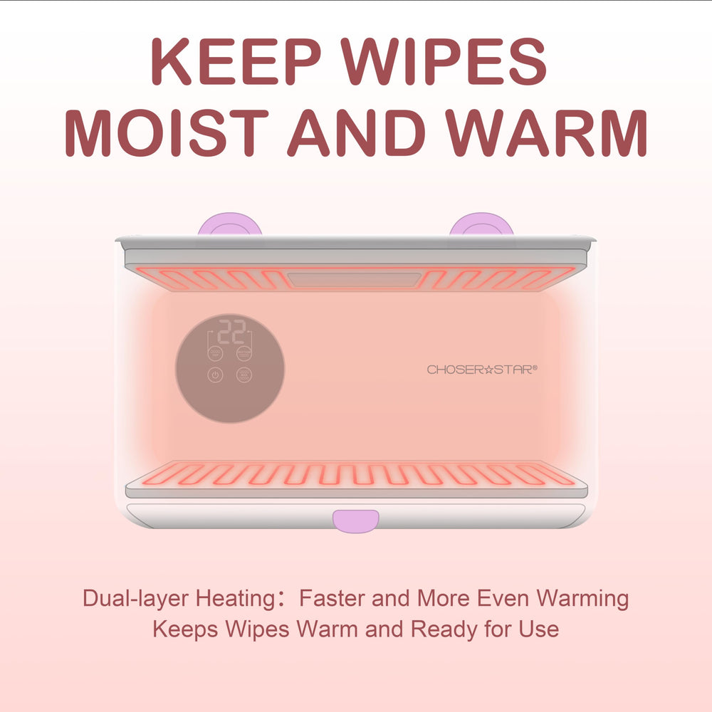 ChoserStar wipe warmer shows upper and lower zone controls for precise warmth.