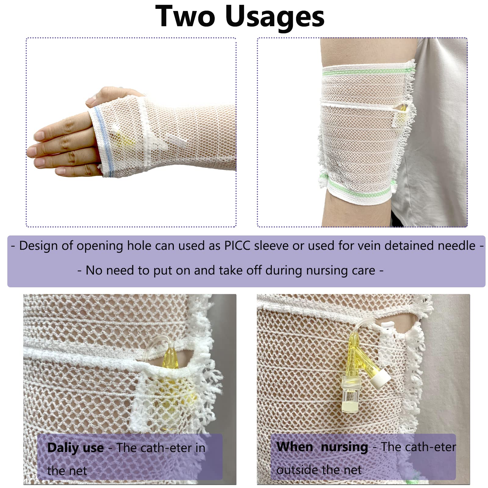 CHOYTONG QIYAT PICC Line Cover Sleeve worn on arm for discreet protection under clothing