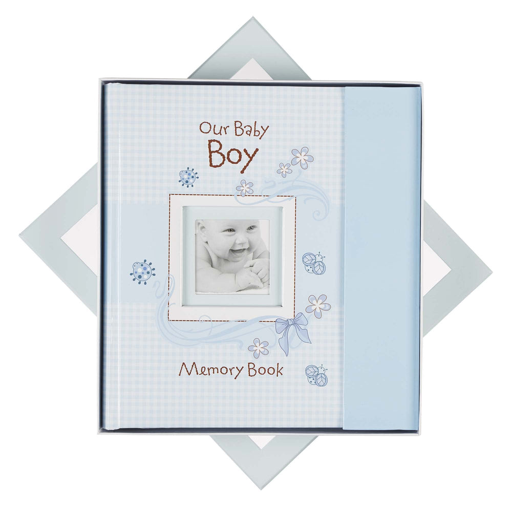 Christian Art Gifts blue gingham hardcover evokes classic keepsake appeal