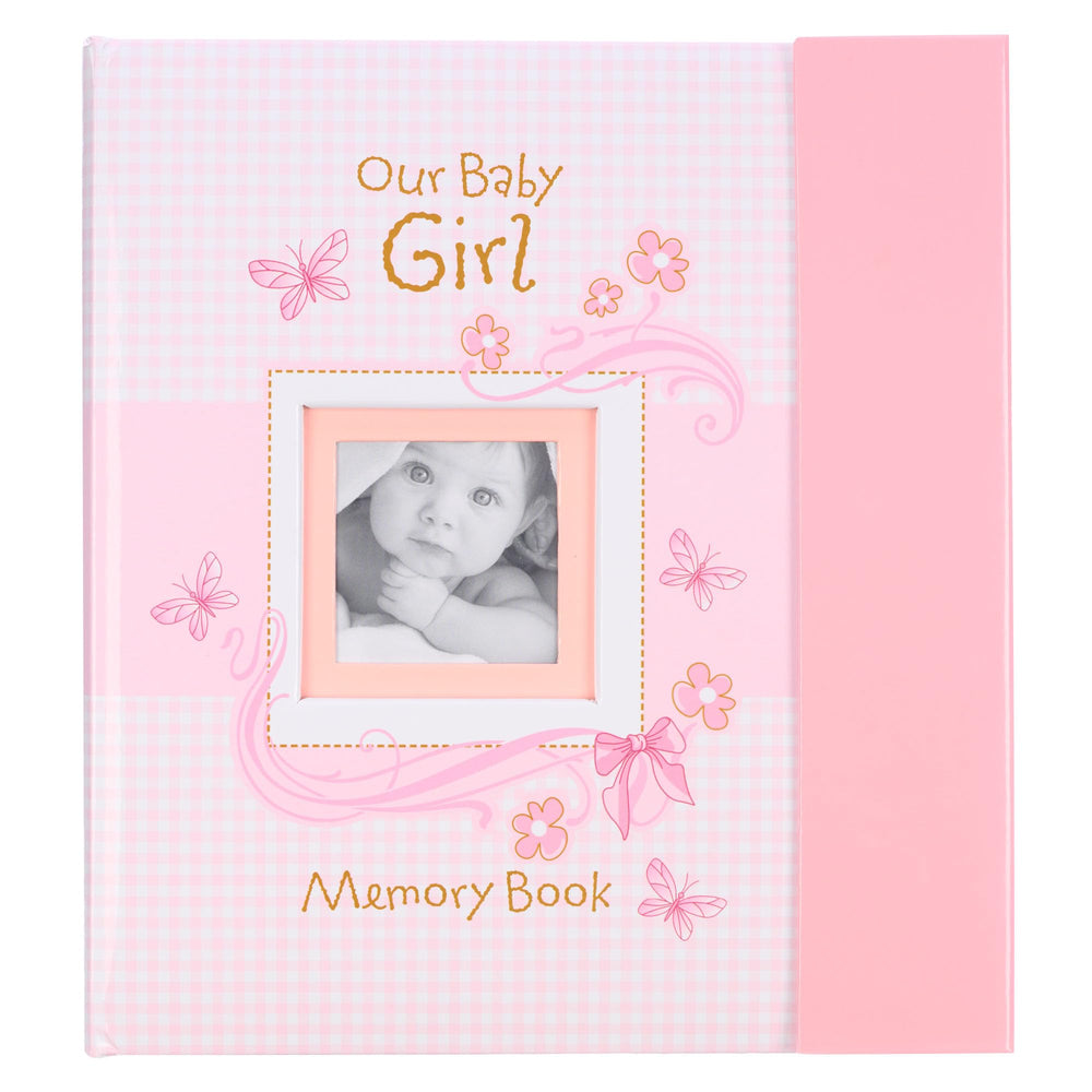 Christian Art Gifts girl baby book of memories with pink cover preserves milestone memories