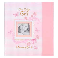 Christian Art Gifts girl baby book of memories with pink cover preserves milestone memories