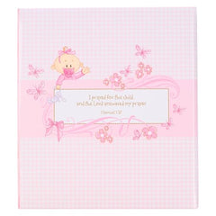 Christian Art Gifts padded hardcover baby photo album protects memories