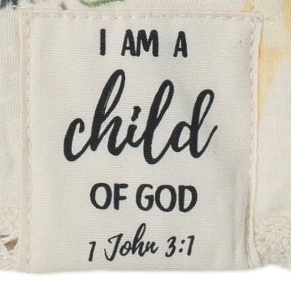 Christian Children’s Blanket Deer tag with affirmations on back for daily encouragement