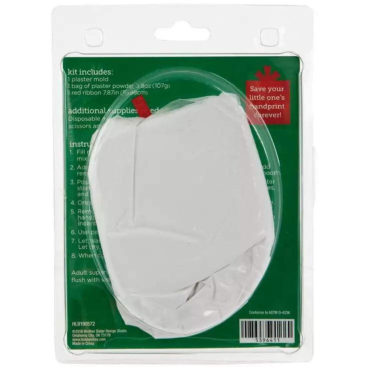 Christmas Crafts plaster handprint ornament plaster powder ready for easy, durable crafting.