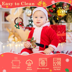 Christmas Teether easy-grip design helps tiny hands hold