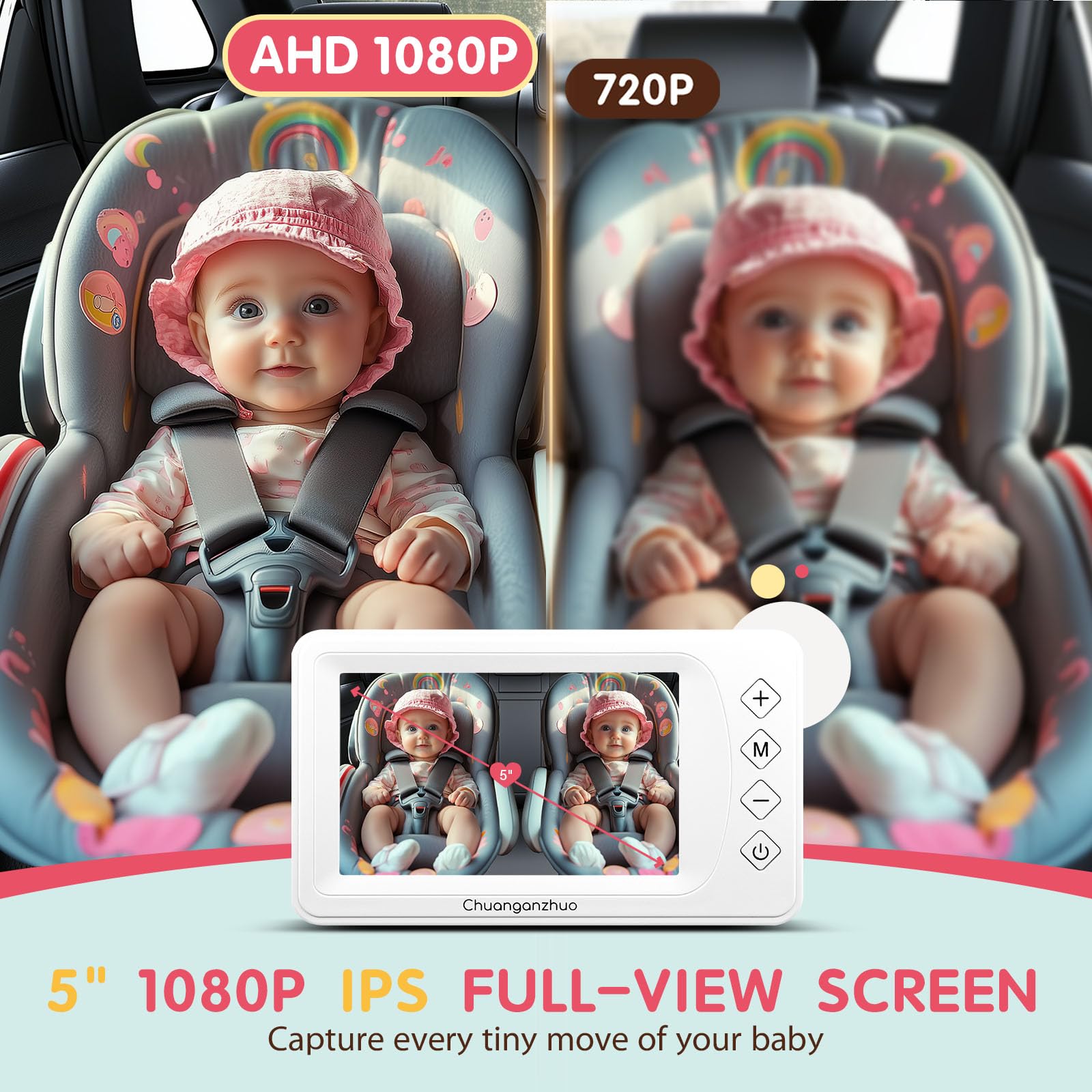 Chuanganzhuo S100P camera with 3X zoom helps verify baby status without distraction.