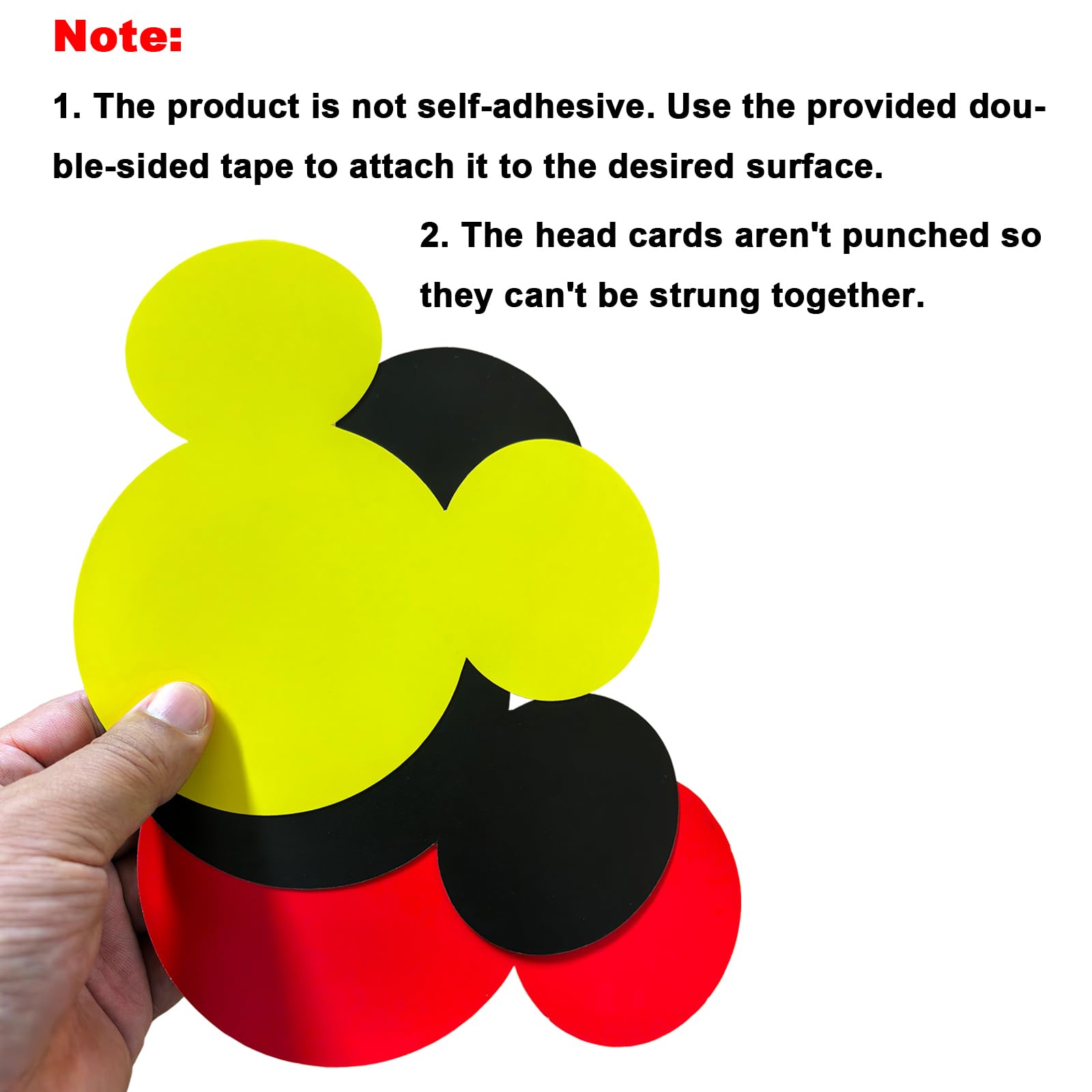 CHuangQi Mickey heads wall stickers bunting close-up shows easy, mess-free application