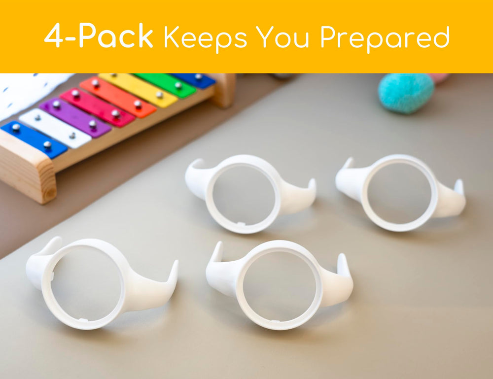 CHUBBIEE four-pack bottle handles offer value and replacements.