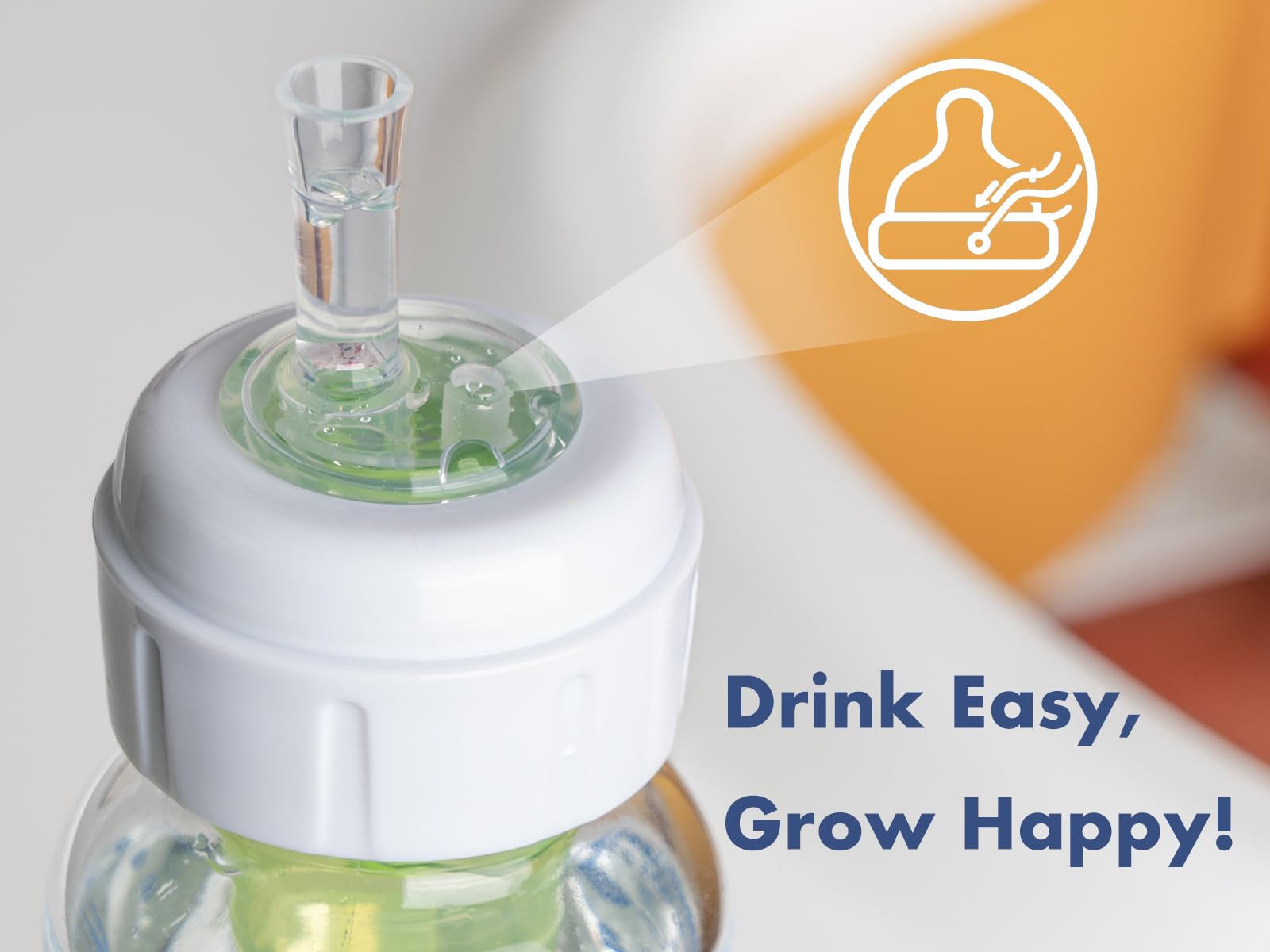 CHUBBIEE 9m+ transitional nipple supports growing babies developing independent drinking.