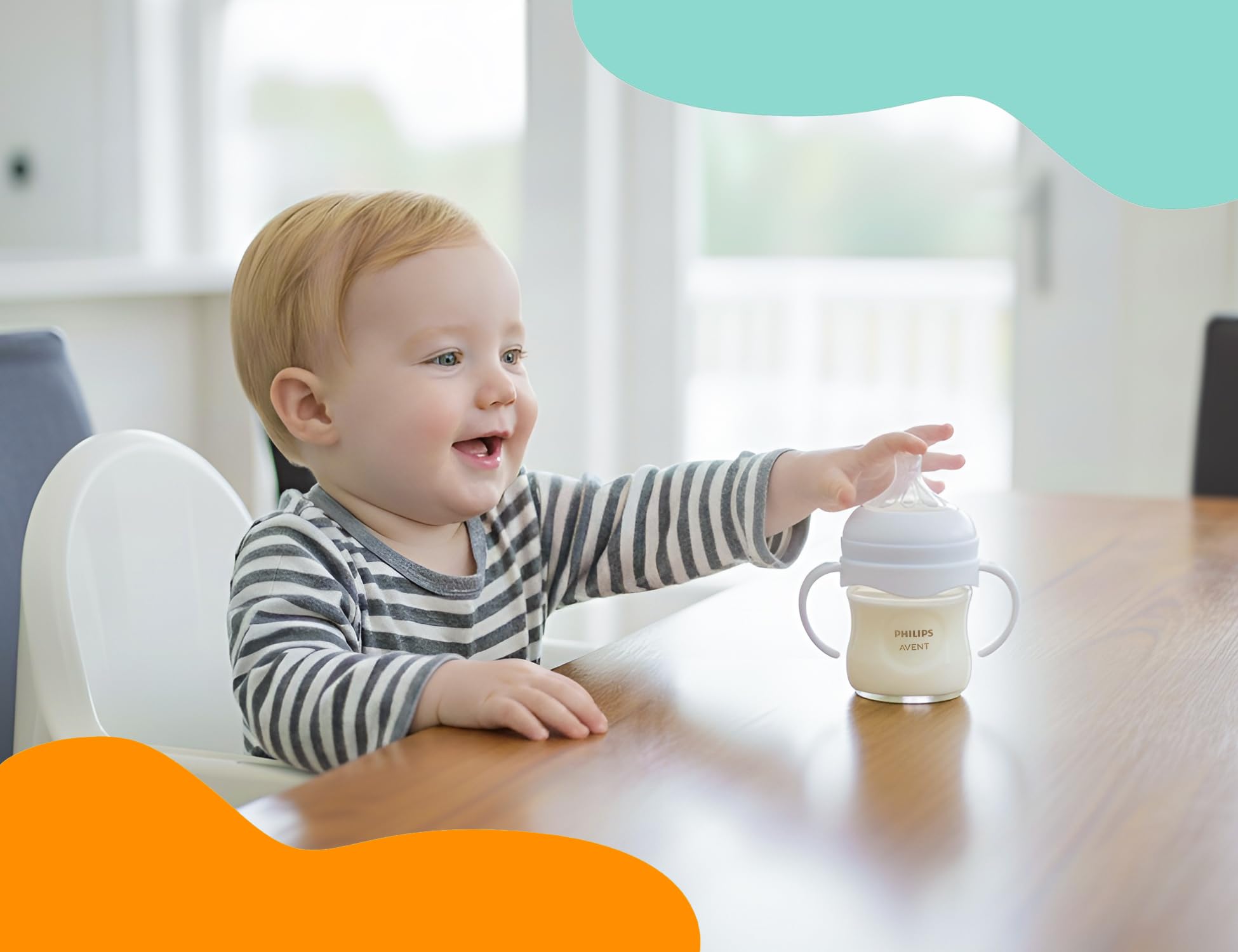 CHUBBIEE handles attach easily to Avent bottles for fast setup.