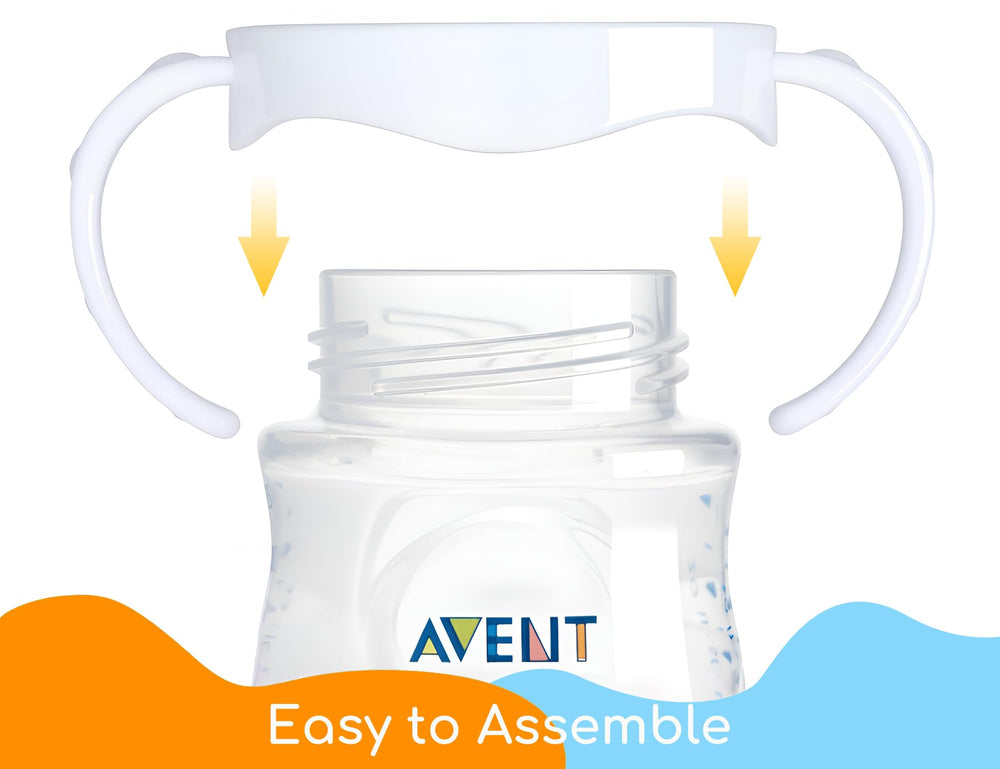 CHUBBIEE removable trainer handles support bottle to cup transition.