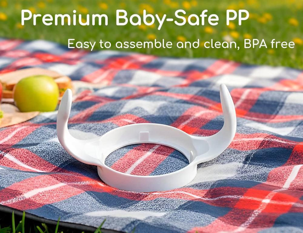 CHUBBIEE handles in use, aiding independent sipping for babies.