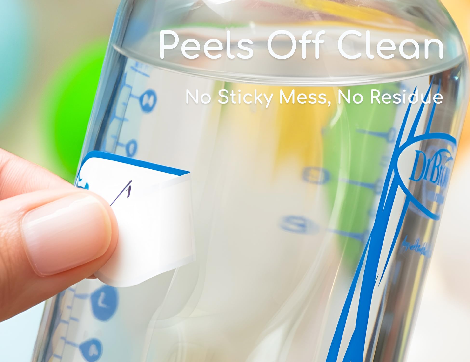 CHUBBIEE self-laminating-labels-dishwasher-safe highlight a clear, long-lasting name print after washing.