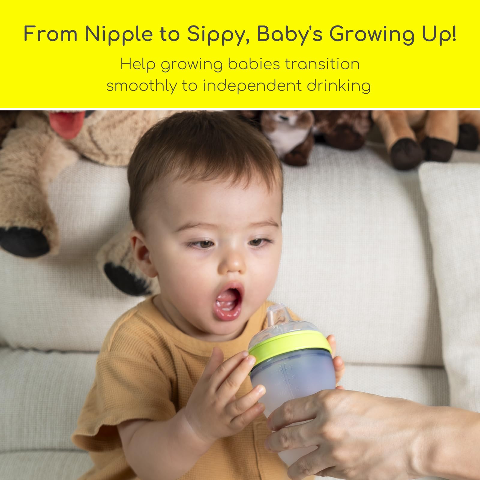 CHUBBIEE nipple with dual openings demonstrates leak-proof design for mess-free feeds